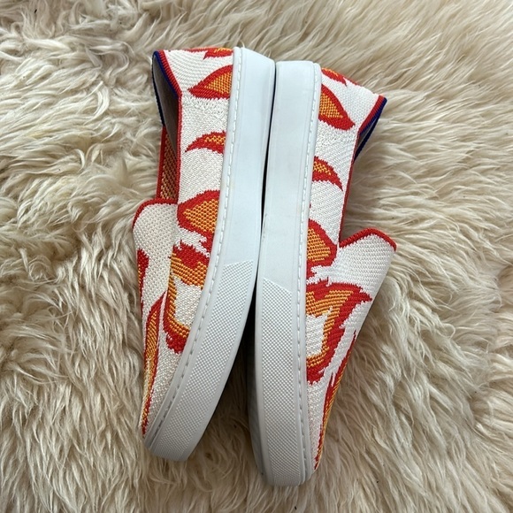 Rothy’s Sneakers fire blaze flame slip on shoes kids size 4 new without box - Picture 7 of 10